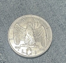 Moneta Originale 1 Lira 1939 vittorio emanuele III.