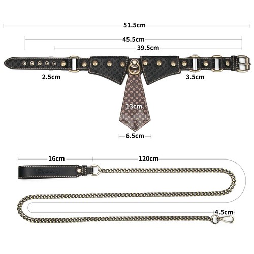 Collare bondage con catena - , e