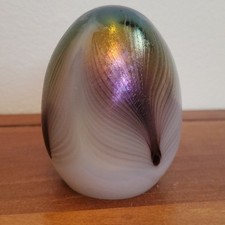 Fermacarte uovo arte vetro