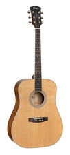 Cort PURE-D Chitarra Dreadnought Western Naturale Satinato Massiccio