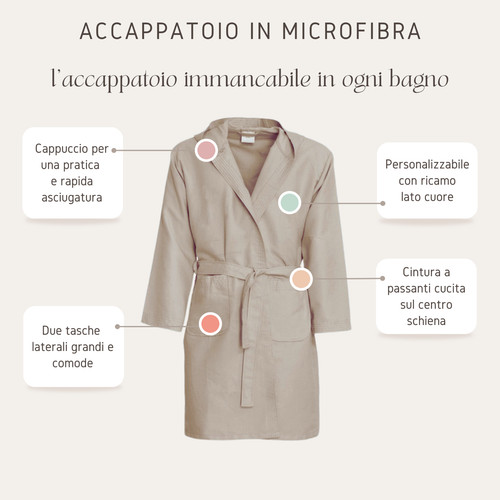 Accappatoio microfibra da - microfibra,