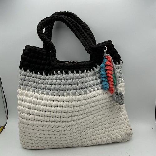 Borsa tote bag all uncinetto - borsa, all'uncinetto