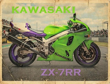 Targa insegna metallo Kawasaki