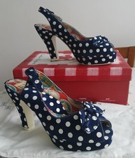 SCARPE MISS L FIRE NAVY A POIS