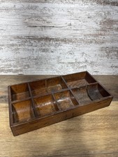 Antico Organizer da Scrivania in Legno/Registratore di Cassa Cassetto Negozio Generale Fino