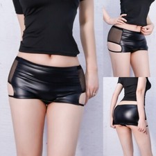 Minigonna donna sexy scavate bodycon pelle PU abito da notte club