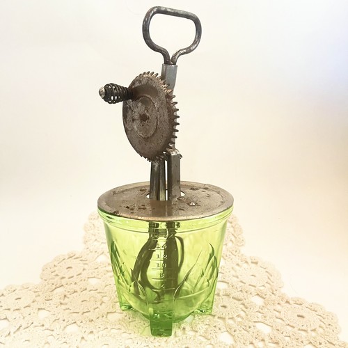 Vintage green uranium glass - vintage,