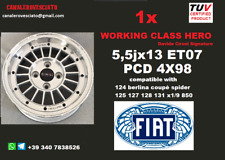 Cerchio Cerchi 13 pollici 4x98 Fiat 124 125 127 128 x1/9 850 131 uno in lega