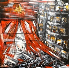 MARCO TAMBURRO 100X100 T.M. SU TELA