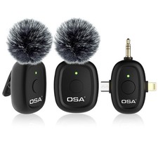 OSA Mini microfono lavalier wireless per fotocamera e computer durata fino a 9