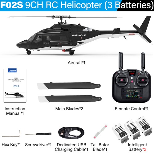 Yuxiang airwolf elicottero - airwolf, rc