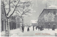 9358) ASIAGO VIALE DELLA STAZIONE NEVE ANIMATA SLITTA VICENZA