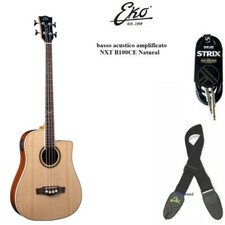 EKO NXT B100CE Natural basso acustico elettrificato con Tracolla e Cavo NUOVO
