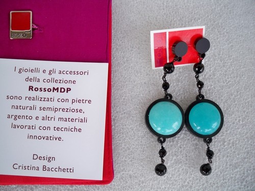 Orecchini fashion rosso mdp - orecchini,