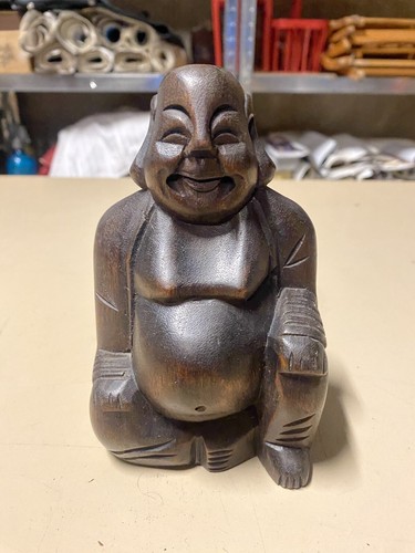 Statua buddha legno epoca - statua,
