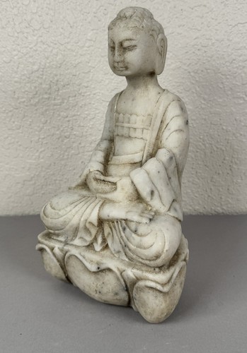 Antica statua buddha seduta - statua,