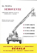 Depliant "La Semovente" Segala Brescia Caricatrice Scavatrice girevole anni '60