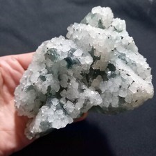 E47 - Bellissima FLUORITE verde con cristalli di QUARZO (El Hammam, Marocco) FILM