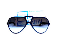 Vintage Occhiali da sole uomo ITALIA Nazionale mondiale calcio 1974 goccia blu