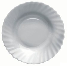 Piatto fondo in vetro bianco