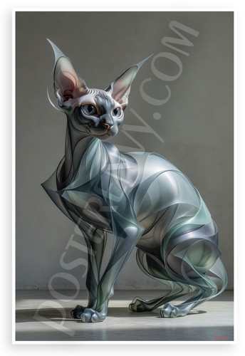 Poster devon rex gatto arte - poster,