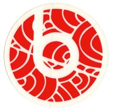 Adesivo Beats by Dr. Dre 2,5 in rotondo rosso/chiaro battiti cuffie decalcomania