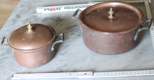 Coperchio rame pentola - 2x,