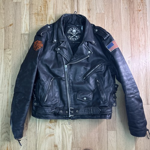 Giacca moto motociclista pelle