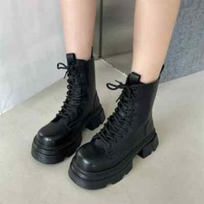 Stivali Scarpe Anfibi Nero