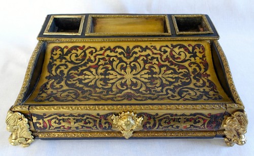 Grand encrier marqueterie - encrier,