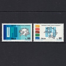 Italia/Italia 1974: 100 anni di Unione Postale Mondiale **/MNH; Michel n. 1465-66