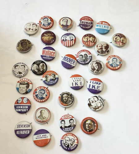 Vintage political pin mini - vintage,