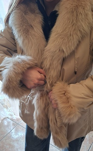 Pelliccia volpe beige - pelliccia,
