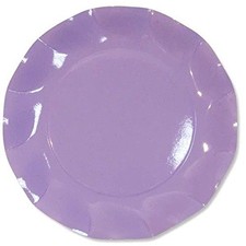 10 Piatti LILLA in carta monouso Ø27cm - addobbo decoro tavola