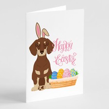 Dachshund Chocolate Cream Easter Cards Envelopes Pack of 8 WDK5010GCA7P