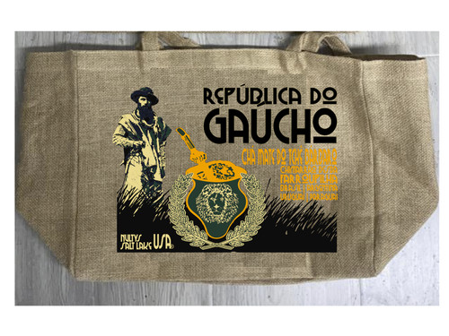 Gaucho mate burlap tote - gaucho,