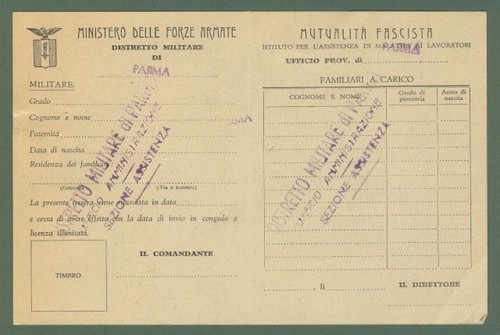 Rep sociale italiana tessera - italiana.,