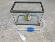 ACQUARIO CON CORNICE IN LEGNO CON ACCESSORI (35 X 20 X 25 cm)