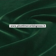 TESSUTO STOFFA VELLUTO AL METRO COL 1938 VERDE INGLESE BRITISH/IN ALTEZZA CM 145