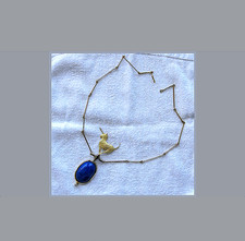 OMAR GALLIANI: GIOIELLO ORO LAPISLAZZULO BRILLANTE  CON FOTO E AUTENTICA.