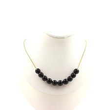 Collana 10 Perle Agata Nero 8