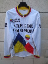 Veste cycliste CAFE DE COLOMBIA 1987 jacket giacca vintage Luis HERRERA chaqueta