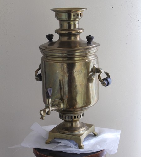 Antico samovar russo ottone - samovar, in
