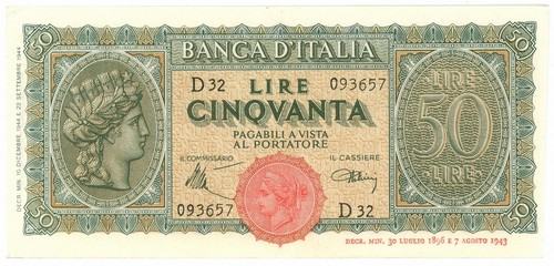Lire italia turrita testina - italia,
