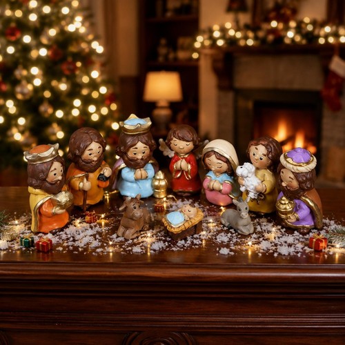 Presepe cartoon led effetto - cartoon,