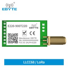 Modulo porta seriale wireless LLCC68 868 MHz 915 MHz 22 dBm LoRa sensore intelligente SMA-K