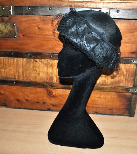 Chapeau paille noir bibi à - chapeau,