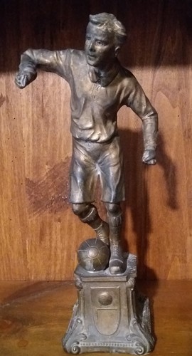 Calciatore calcio scultura - calcio, in