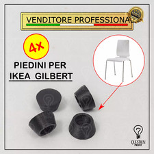 4x PIEDINI SEDIA IKEA GILBERT SEDIA IKEA RICAMBIO PIEDI IN GOMMA ANTISCIVOLO