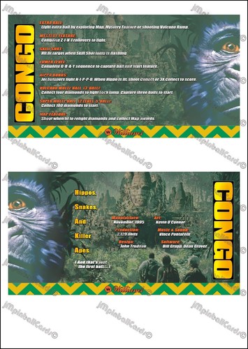 Williams congo 1995 - 1995, cartes